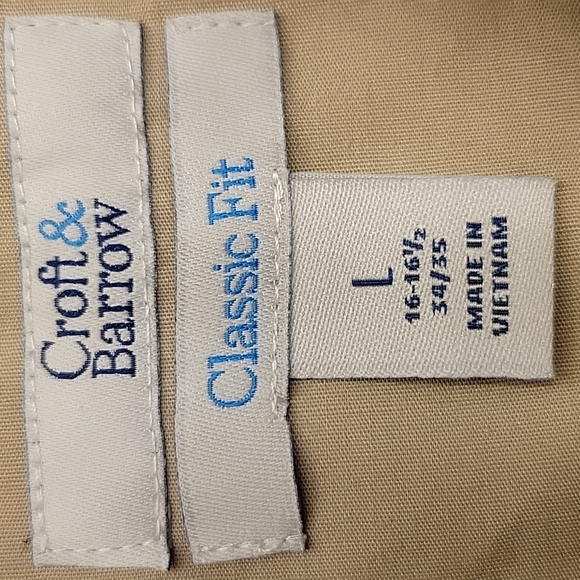 Croft & Barrow Classic Fit Button-down Shirt, 16-16-1/2; 34/35 - Picture 10 of 12